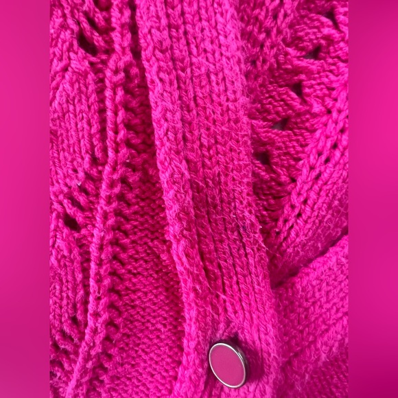 Tommy Hilfiger Button Up Red Pink Barbie Lids Knitted Cardigan Kids size 4-5 - Picture 6 of 8